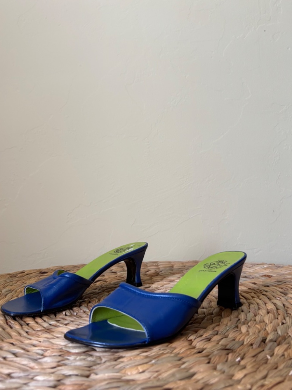 ESPACE / Robert Clergerie Studio / metallic blue leather / open toe mule / 7 - Picture 3 of 12